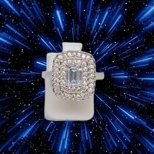 NEW Lustro Stella Collection Diamond Cocktail Ring Size 7